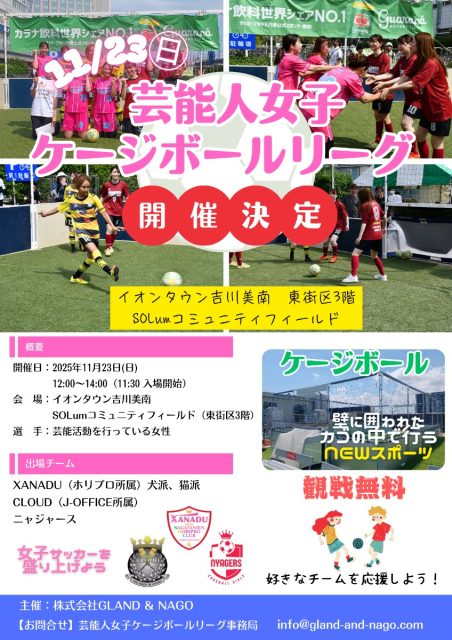 芸能人女子ケージボールリーグ開催！！